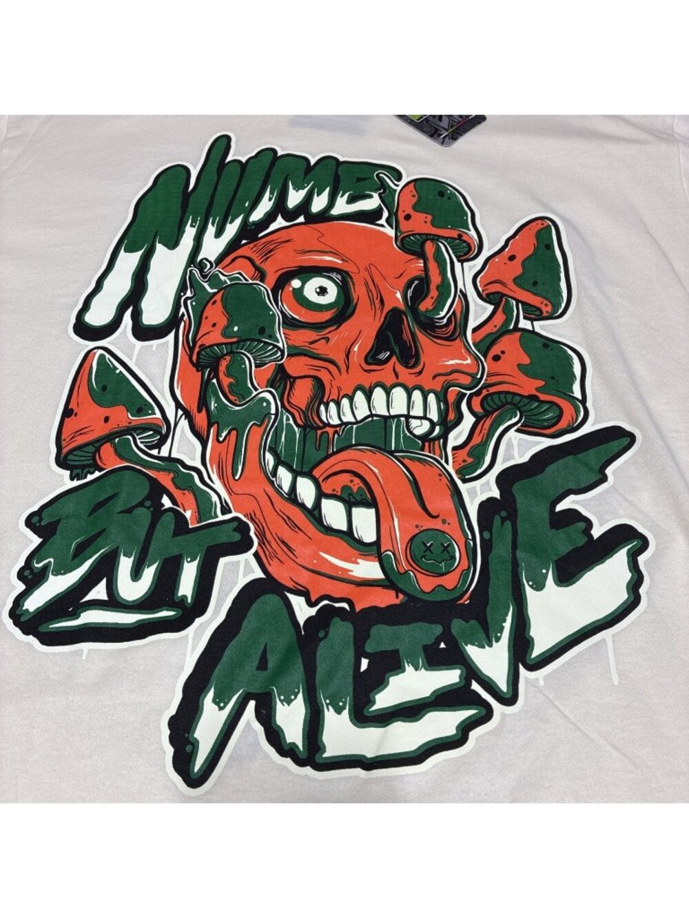 Crazy Cranium Numb But Alive T-Shirt XL John Shehee Psychedelic Skull Mushroom